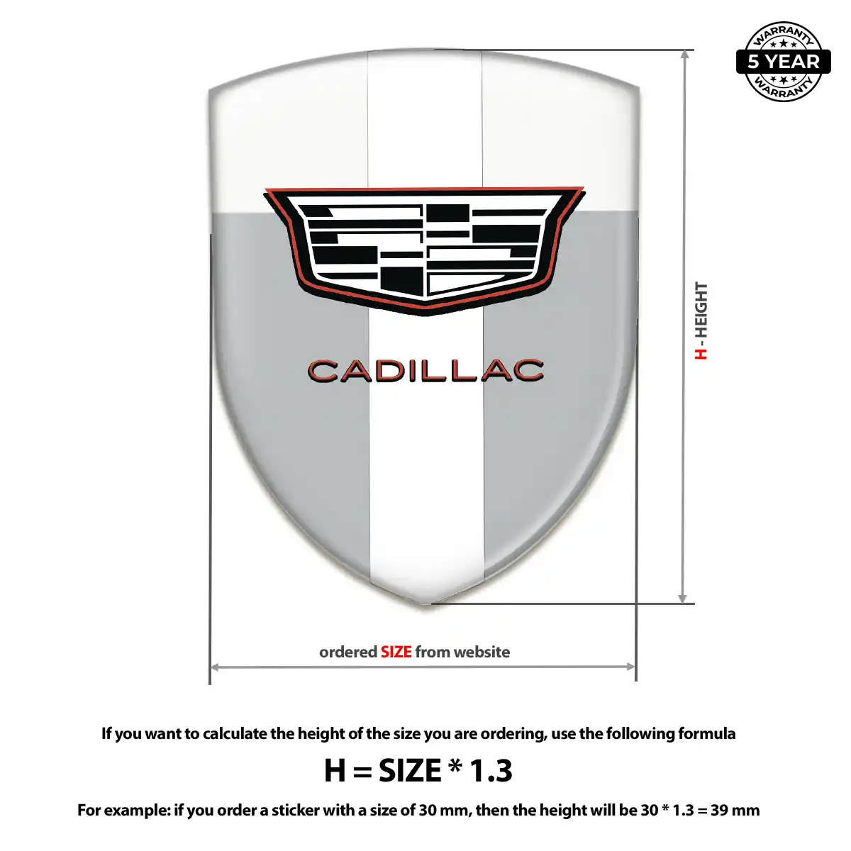 Cadillac Silicone Badge Performance Style