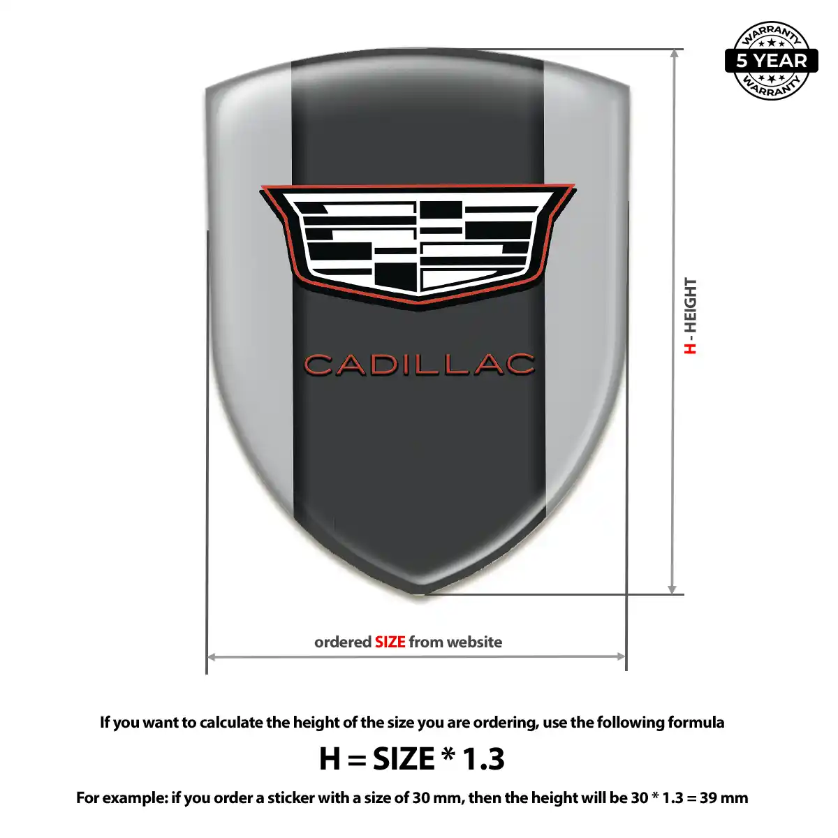 Cadillac Silicone Badge Prestige Line