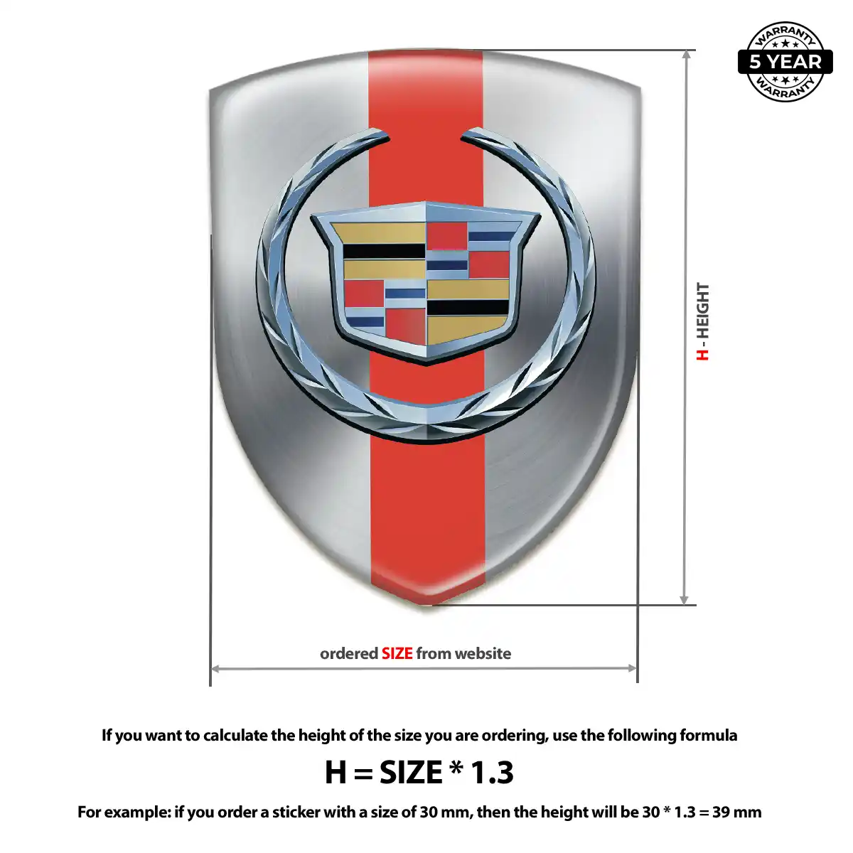 Cadillac Silicone Badge Prime Quality