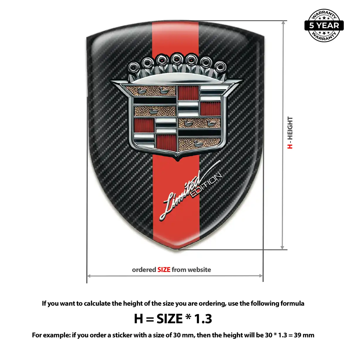 Cadillac Silicone Badge Resin Elite