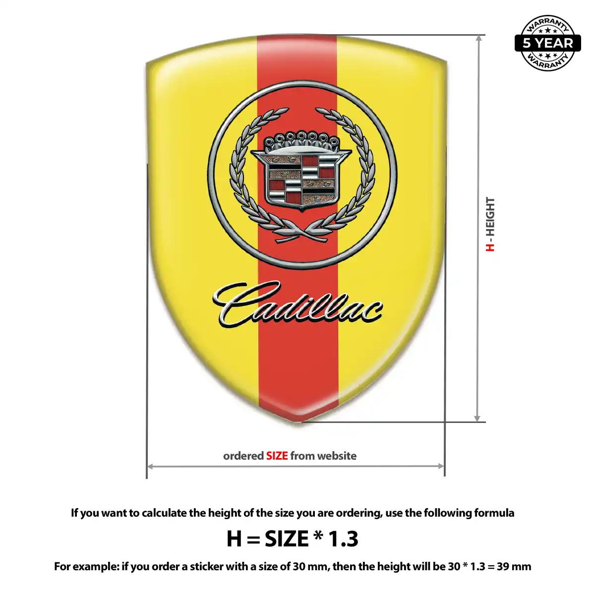 Cadillac Silicone Badge Resin Luxe