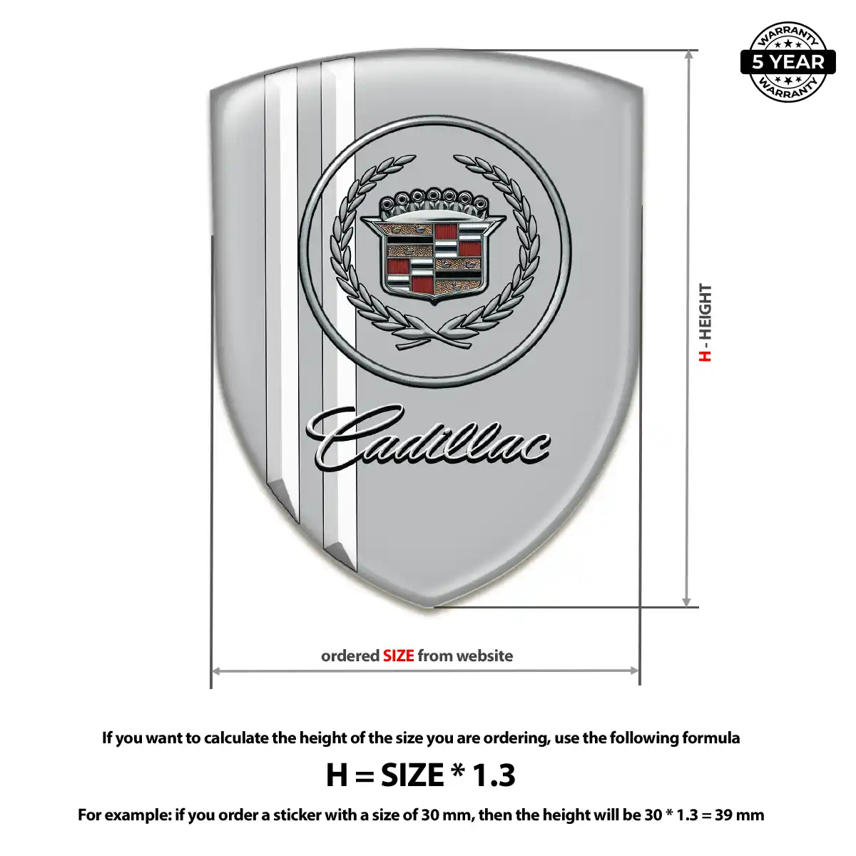 Cadillac Silicone Badge Signature Grade