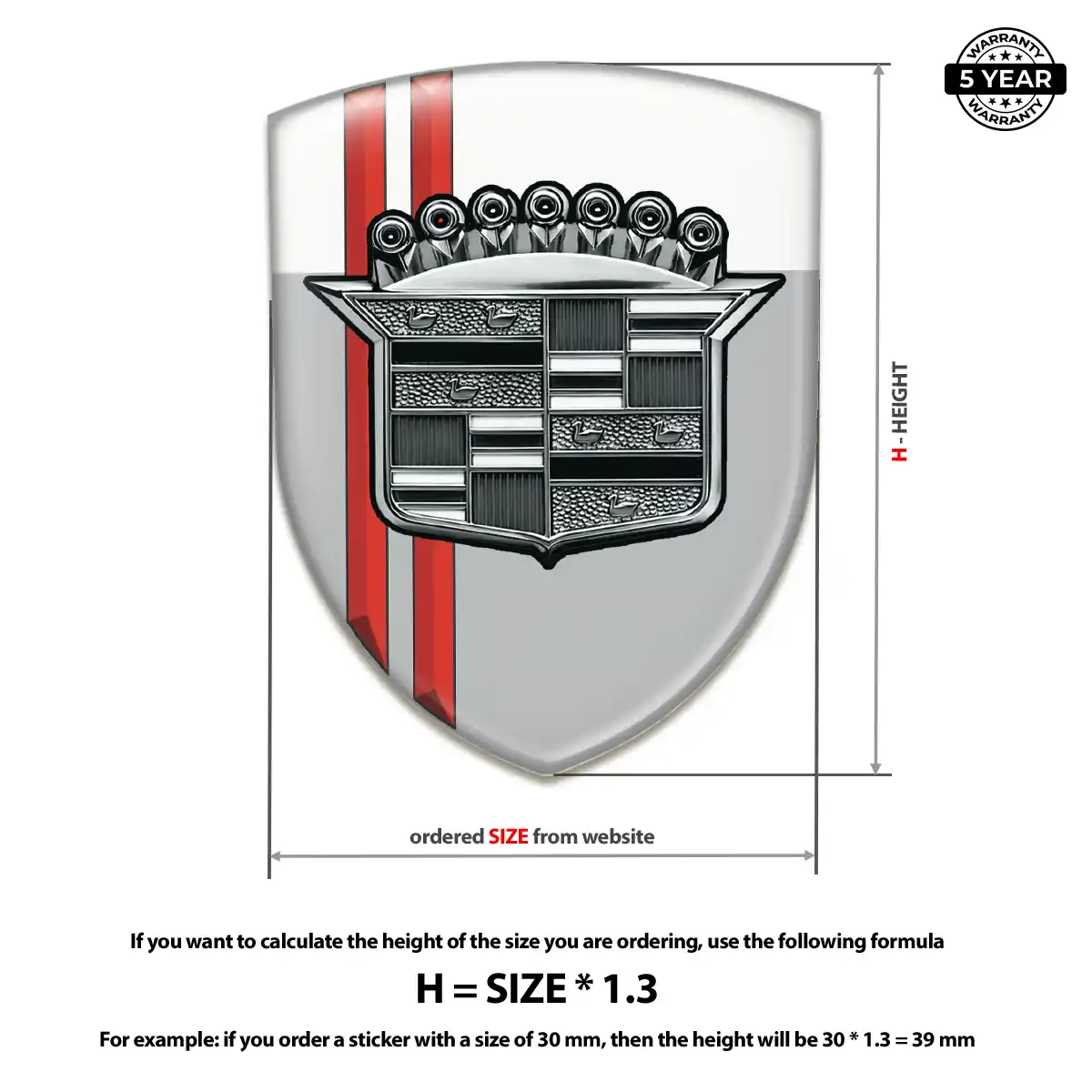 Cadillac Silicone Badge Sleek Style