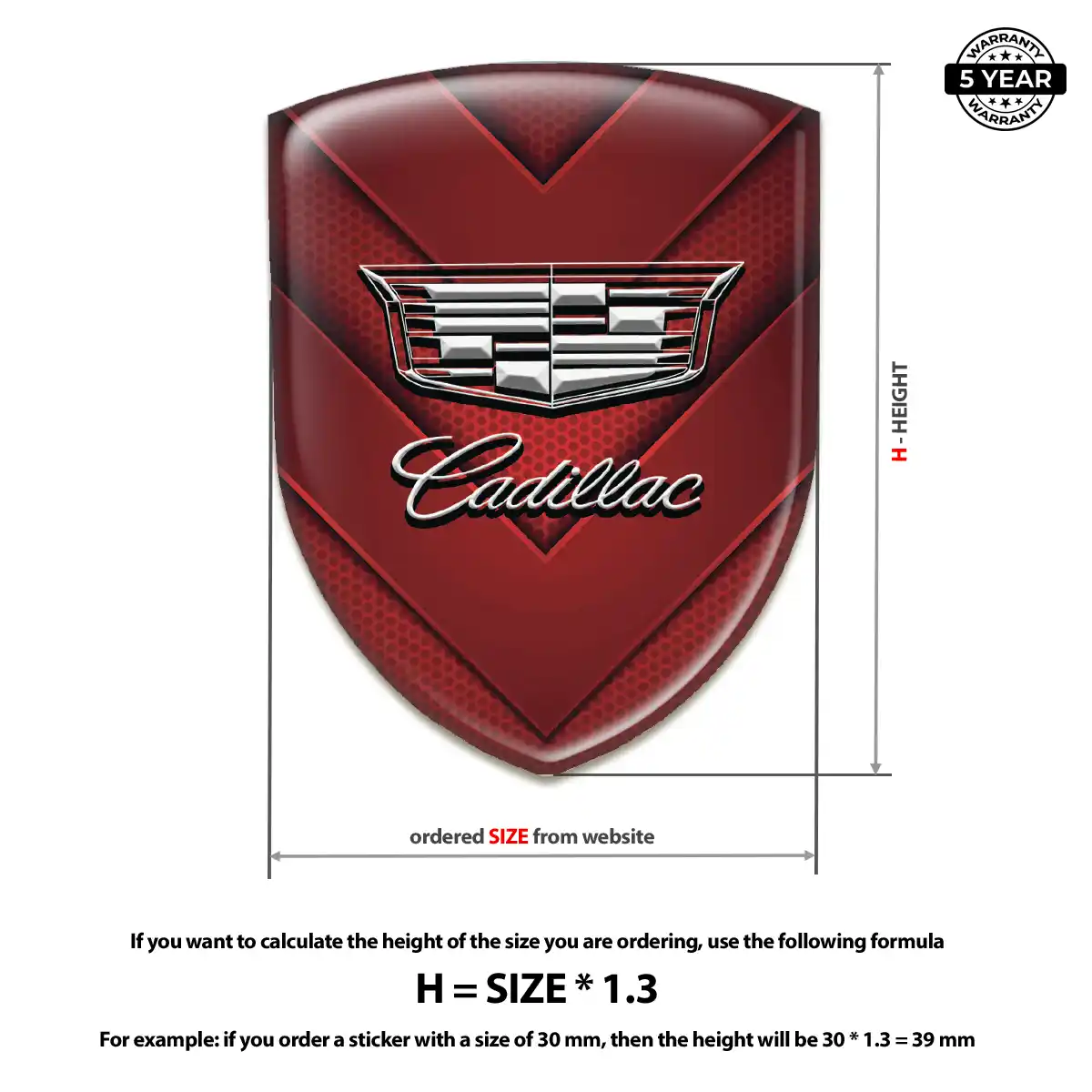Cadillac Silicone Badge Superior Craft
