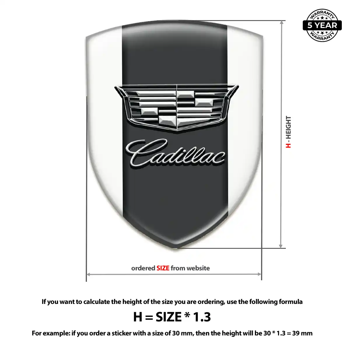 Cadillac Silicone Badge Vortex Elite