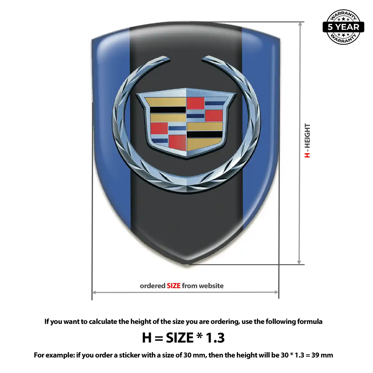Cadillac Silicone Badge Vortex Series