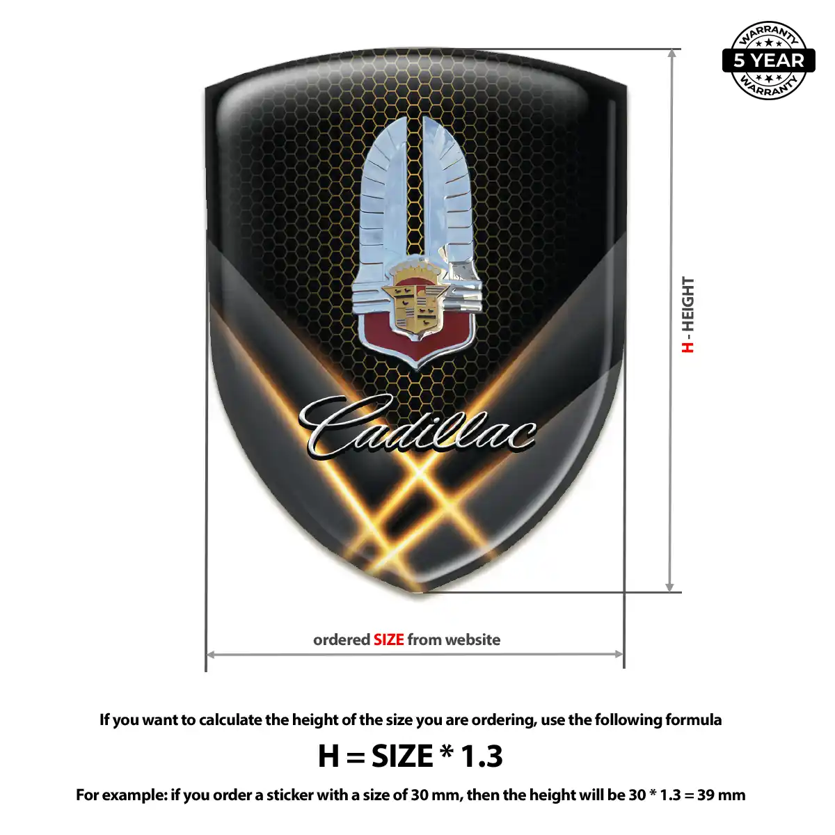 Cadillac Silicone Emblem Auto Tuning