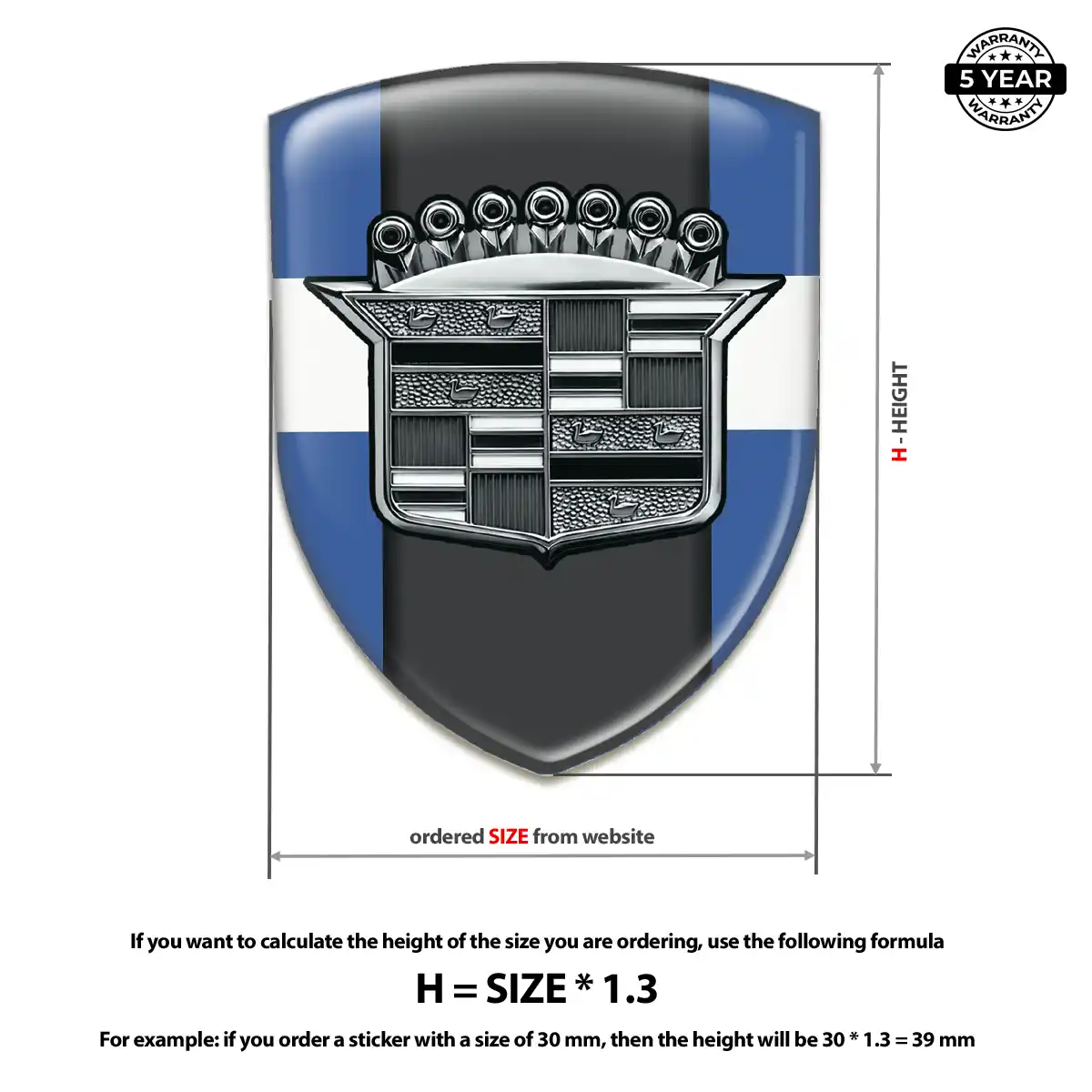 Cadillac Silicone Emblem Branded Line