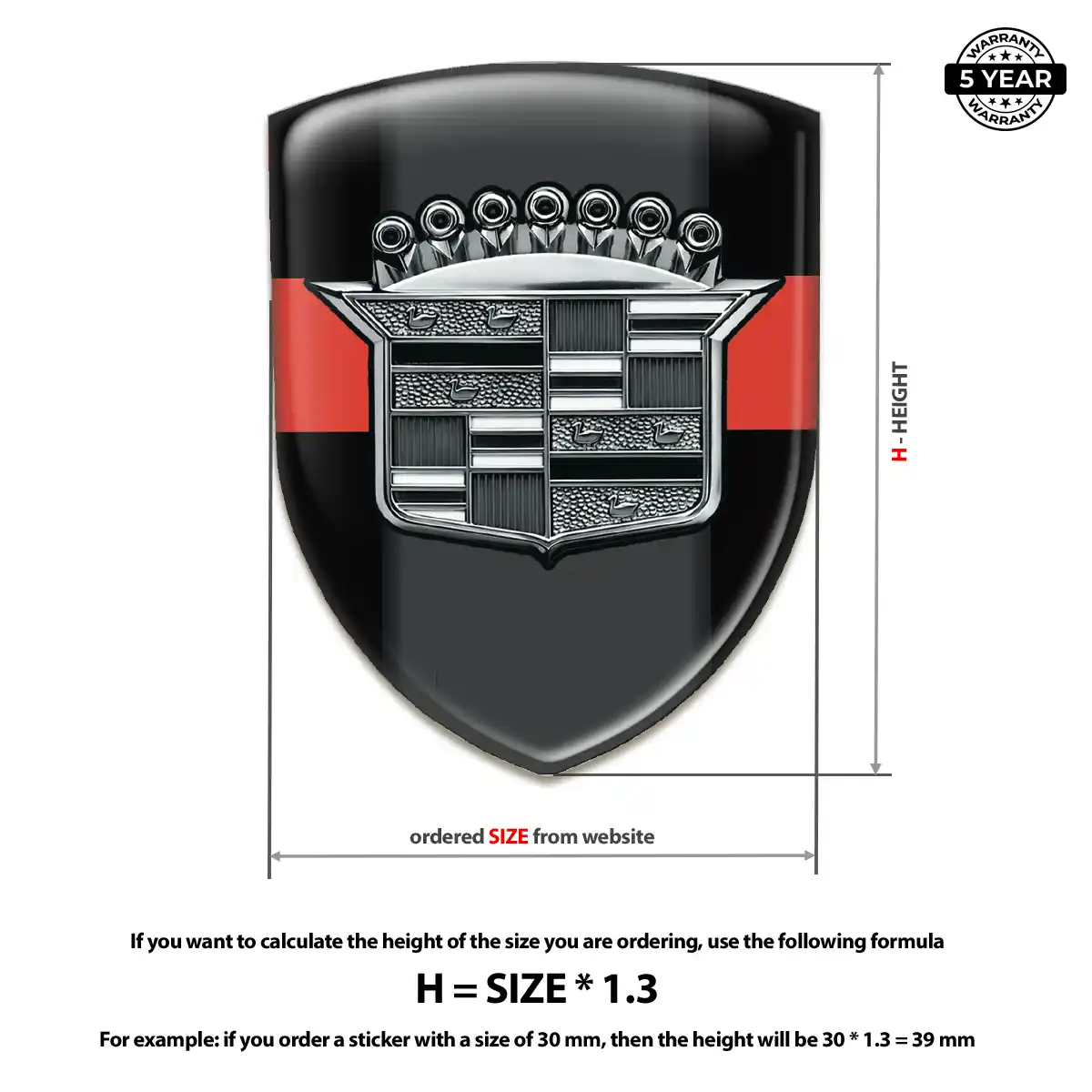 Cadillac Silicone Emblem Exterior Luxe