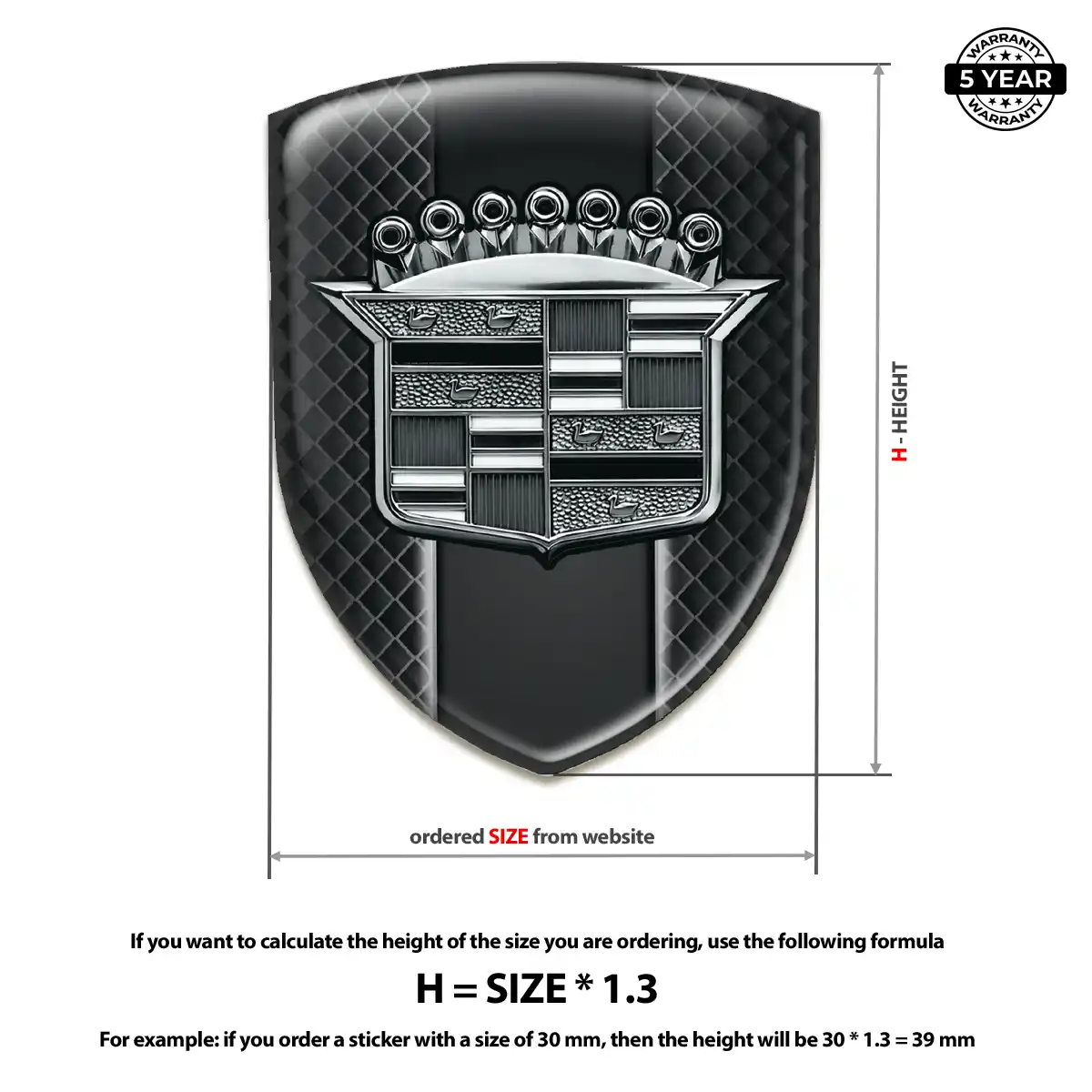 Cadillac Silicone Emblem Interior Elegance