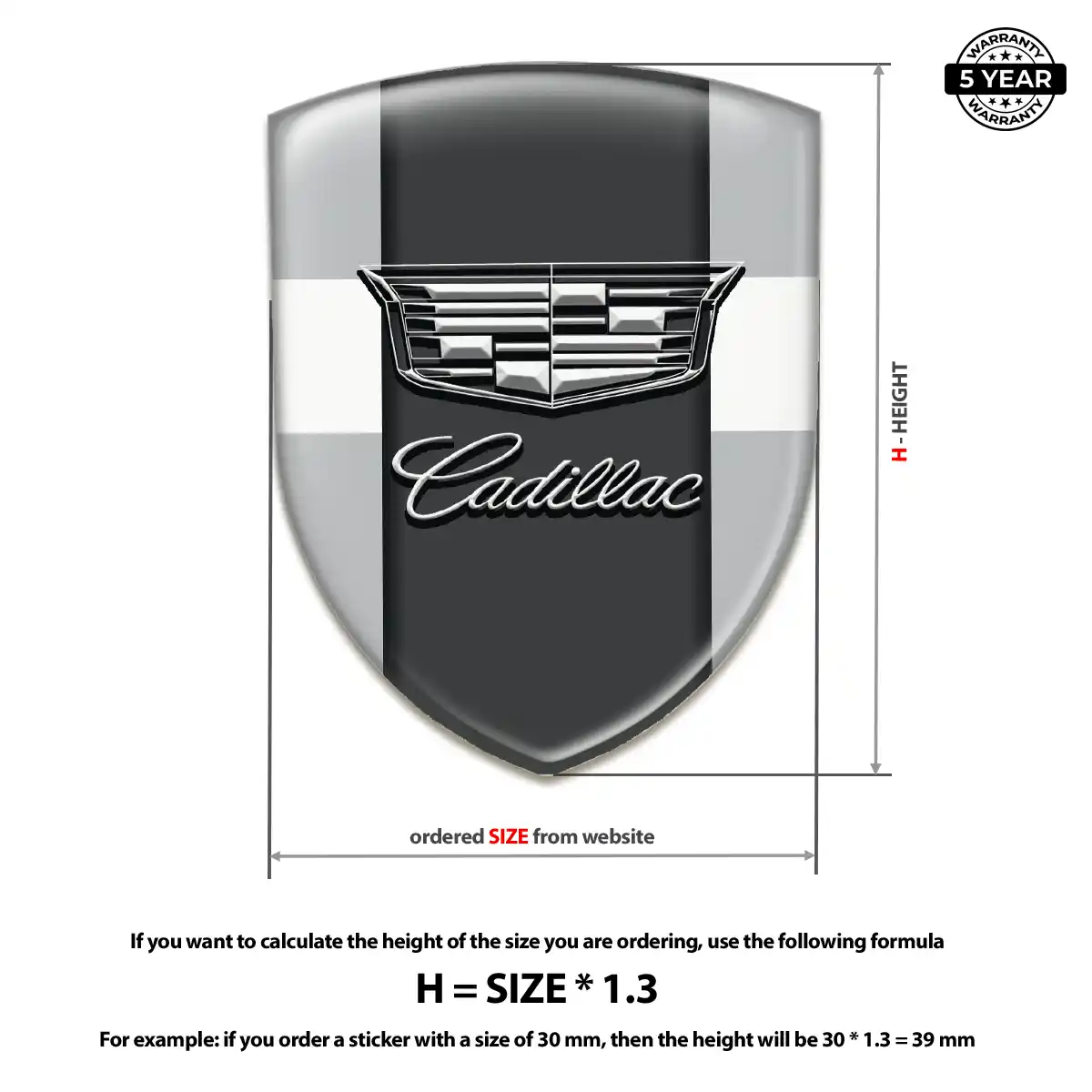 Cadillac Silicone Emblem Outer Style