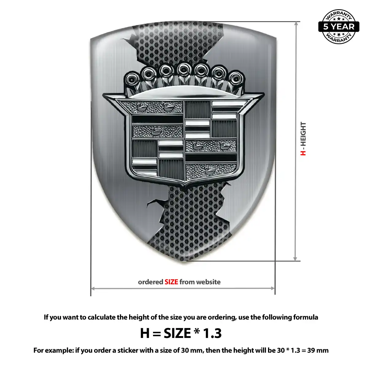 Cadillac Silicone Emblem Refined Design