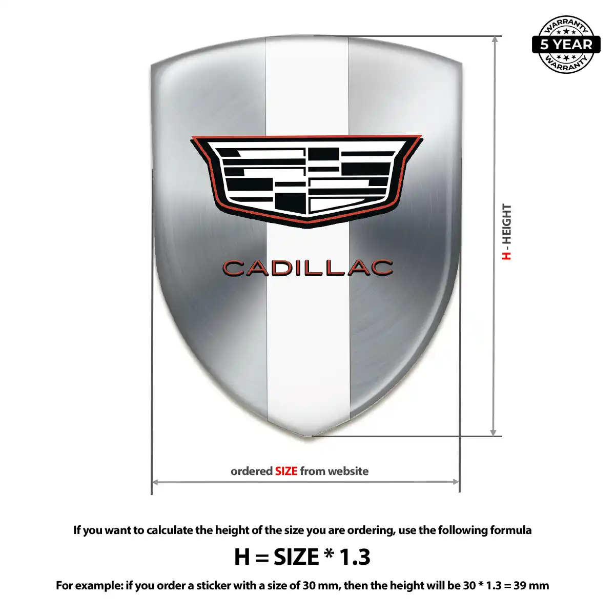 Cadillac Silicone Emblem Resin Luxe