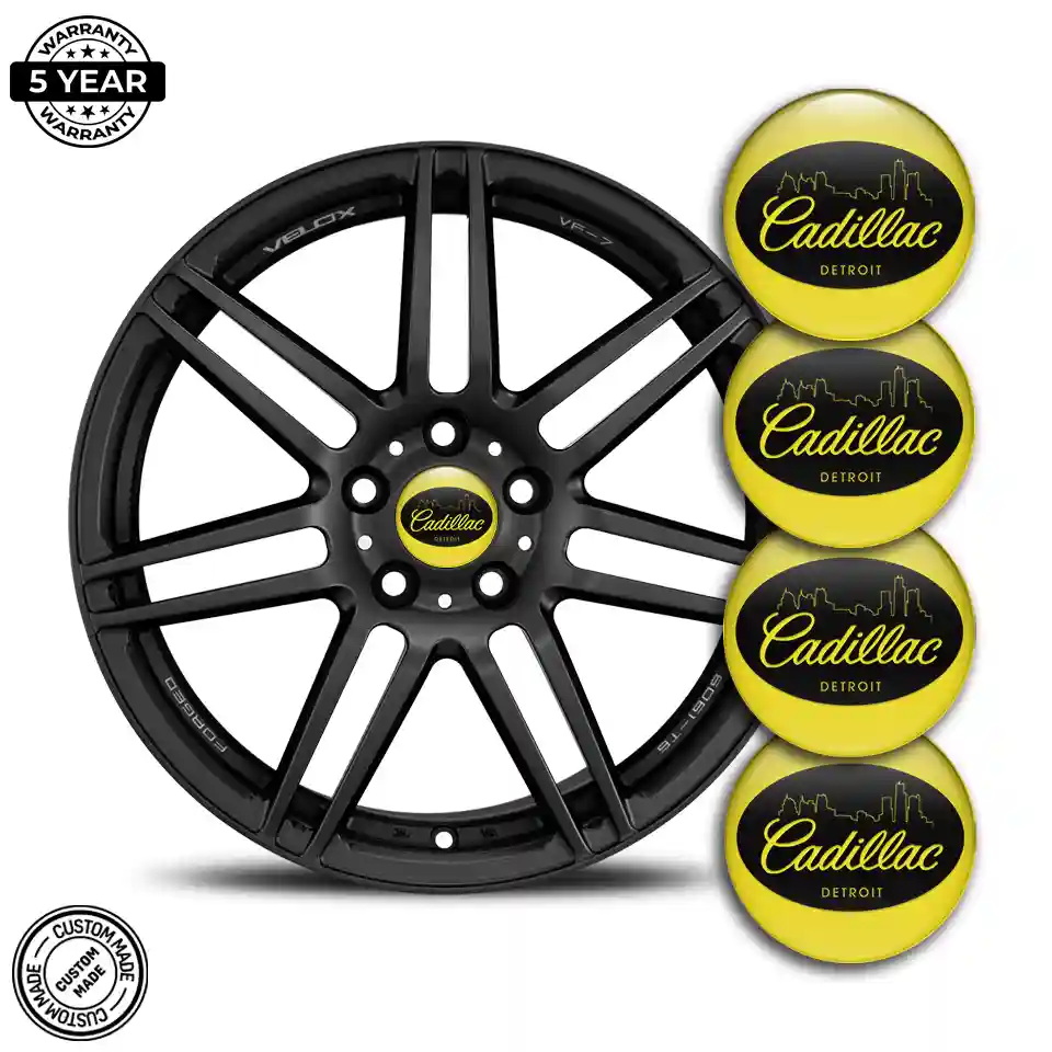 Cadillac Silicone Emblem Self-Adhesive Stylish Design