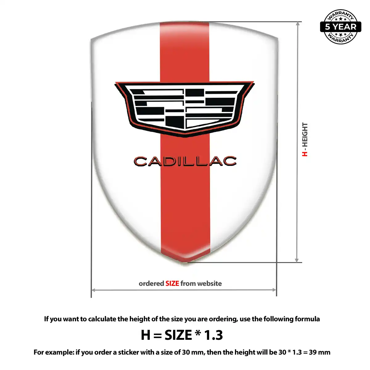 Cadillac Silicone Emblem Signature Grade