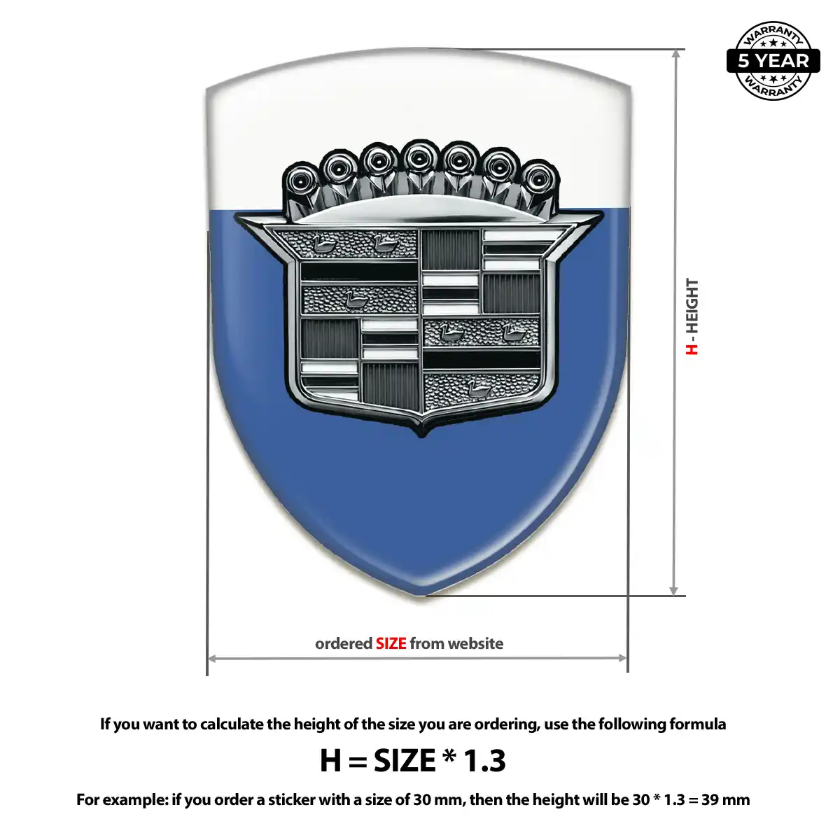 Cadillac Silicone Emblem Sleek Style