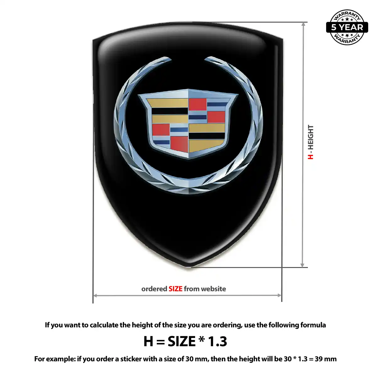 Cadillac Silicone Emblem Vortex Series