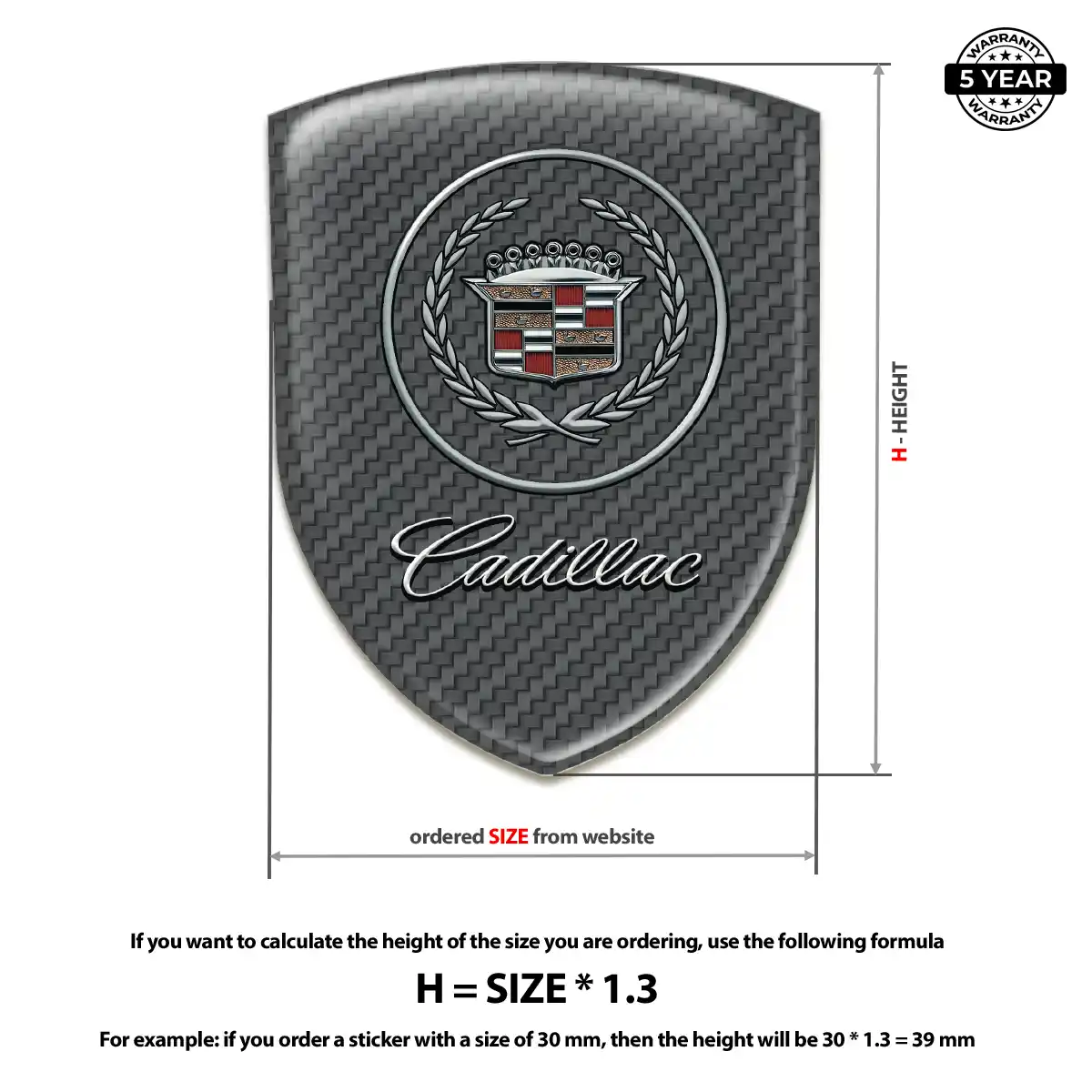 Cadillac Silicone Sticker Elite Edition