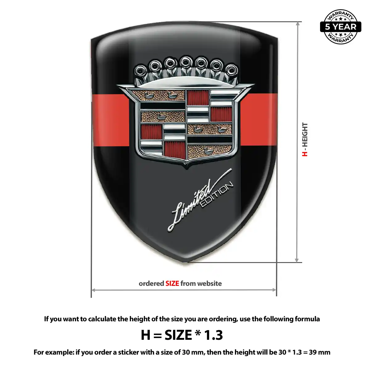 Cadillac Silicone Sticker Interior Elegance