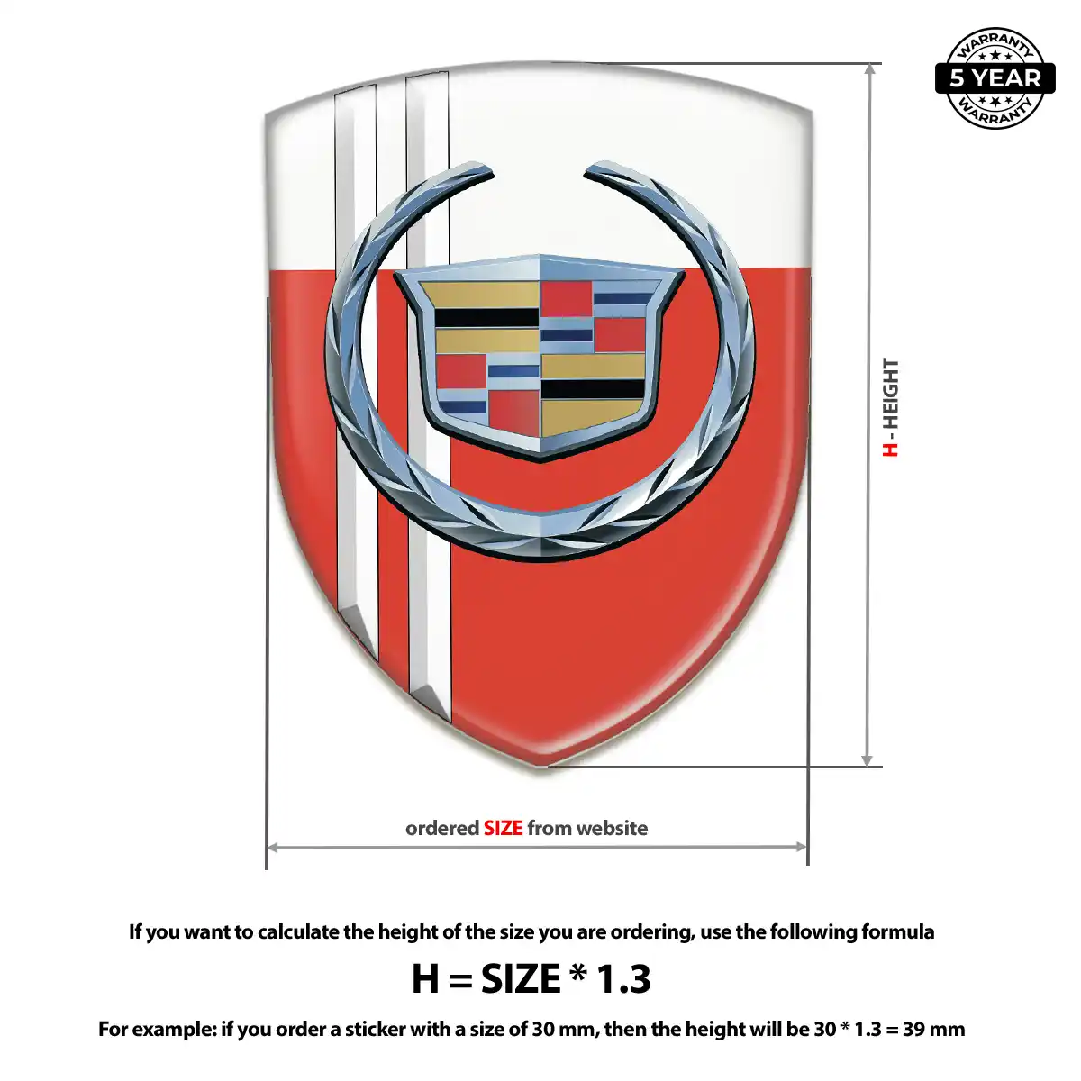 Cadillac Silicone Sticker Interior Luxe