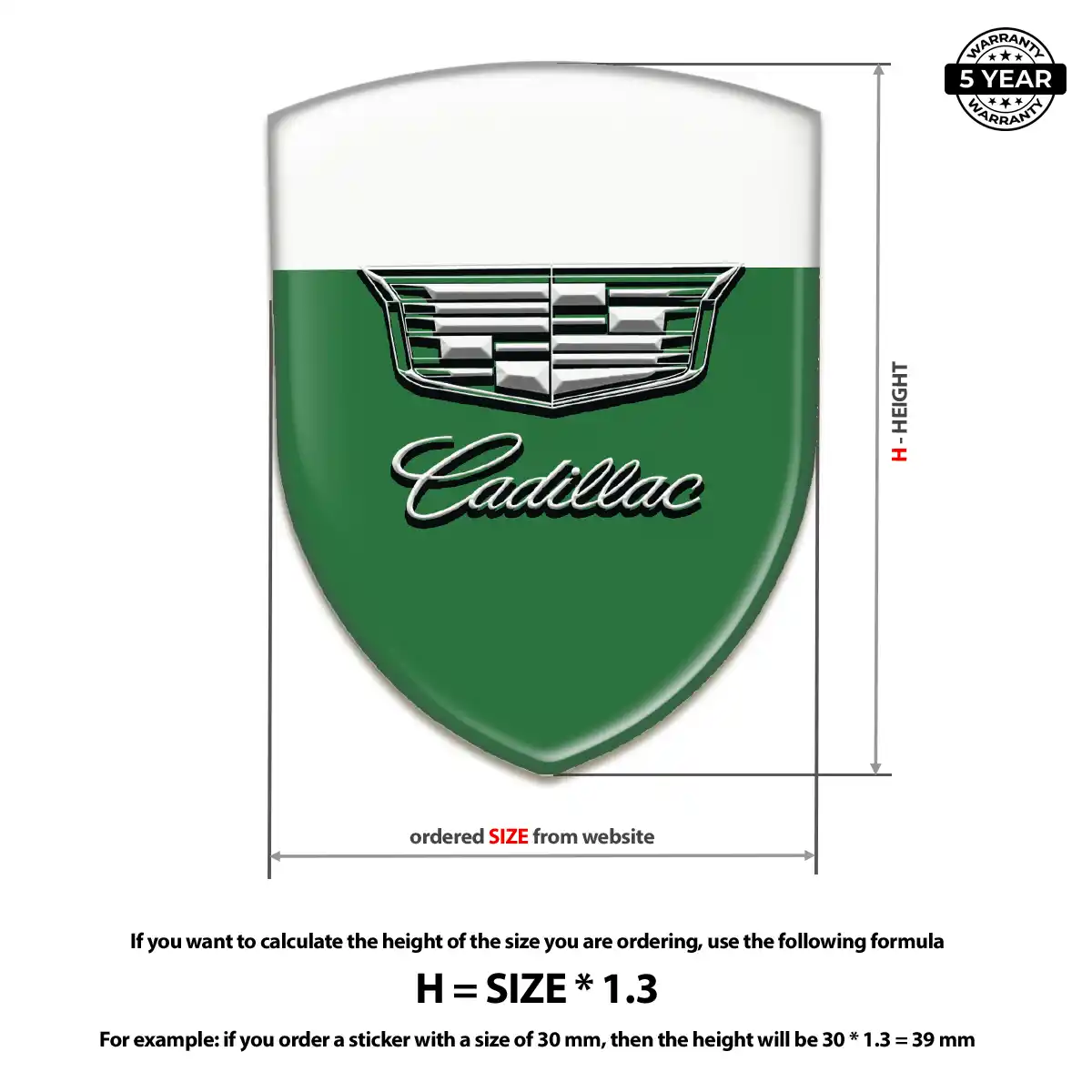 Cadillac Silicone Sticker Marked Edition