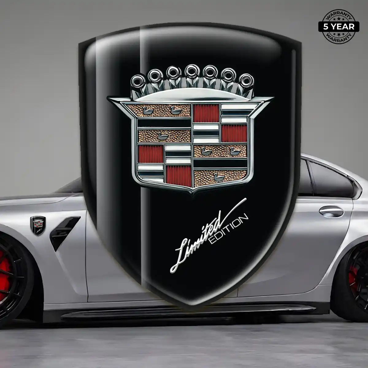 Cadillac Silicone Sticker Prime Quality