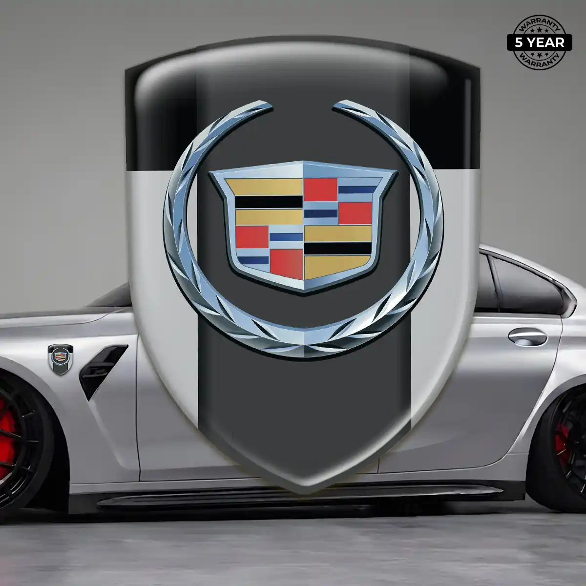 Cadillac Silicone Sticker Sleek Style