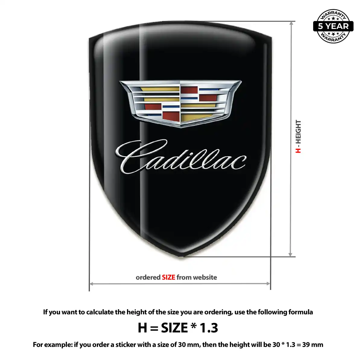 Cadillac Silicone Sticker Sport Tuning