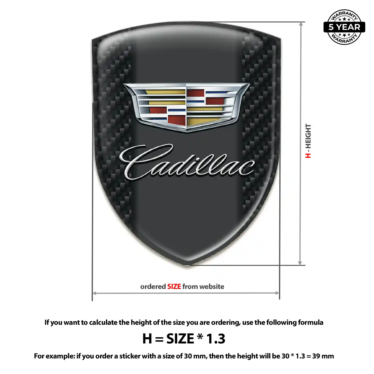 Cadillac Sticker Branded Line