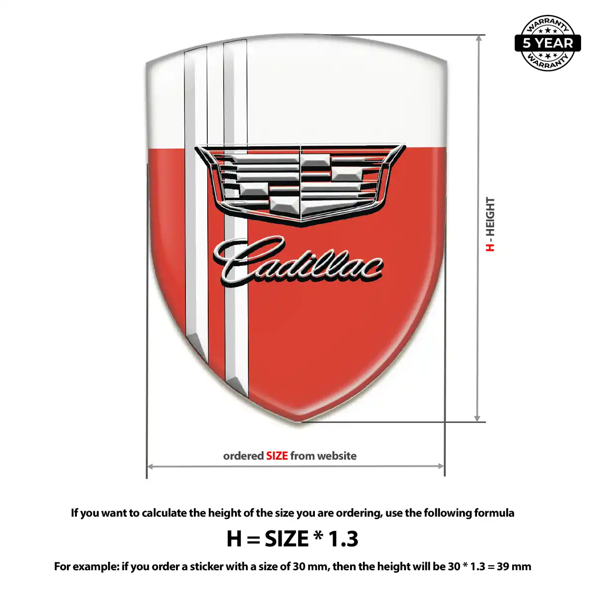 Cadillac Sticker Sleek Style