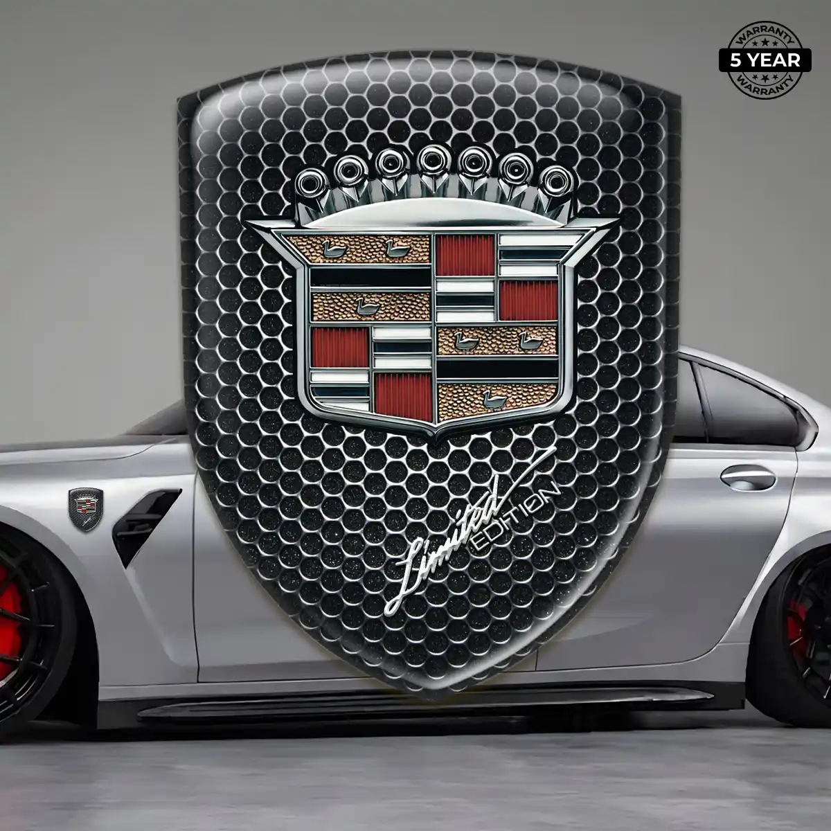 Cadillac Vehicle Logo Sticker Deluxe Edition