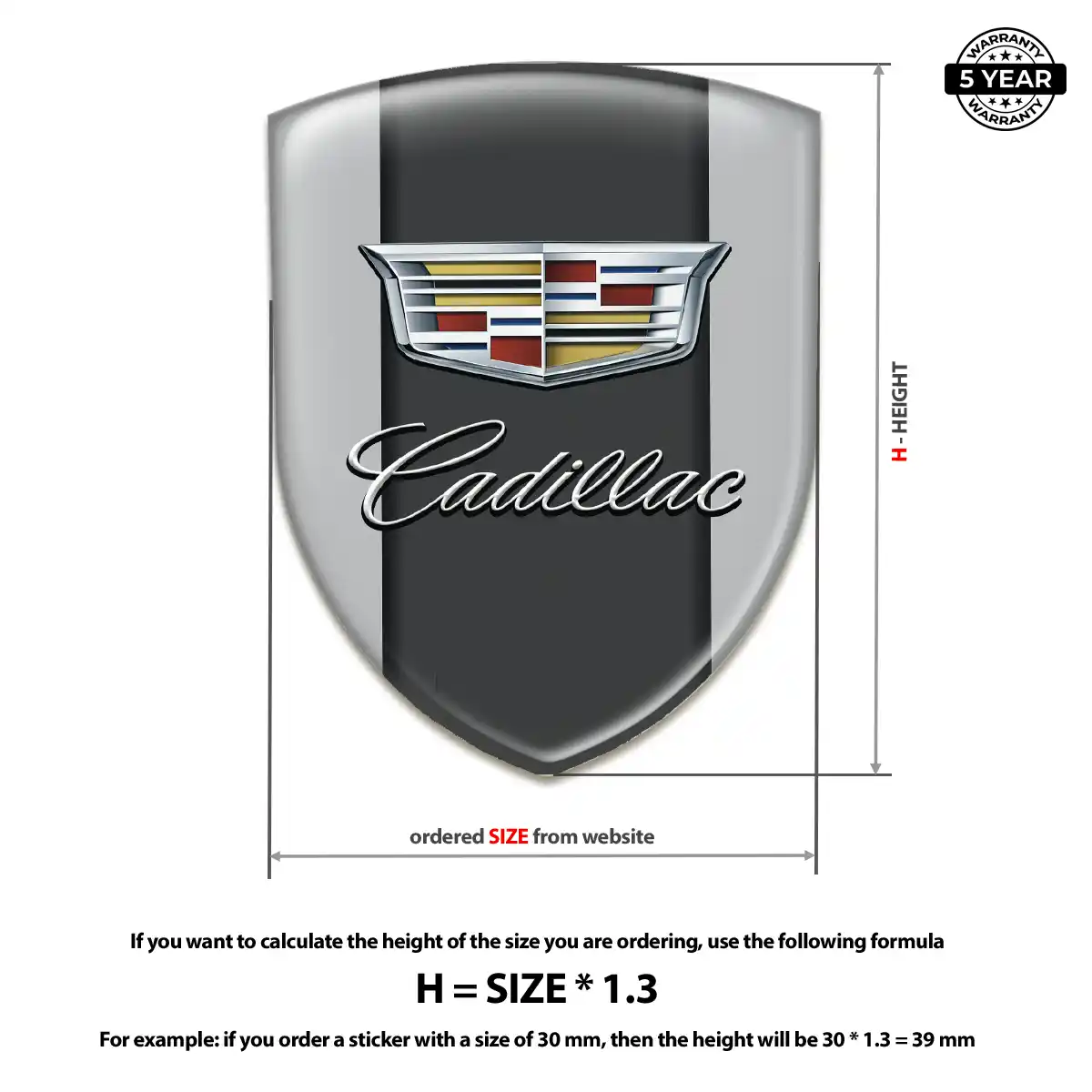 Cadillac Vehicle Logo Sticker Exterior Luxe