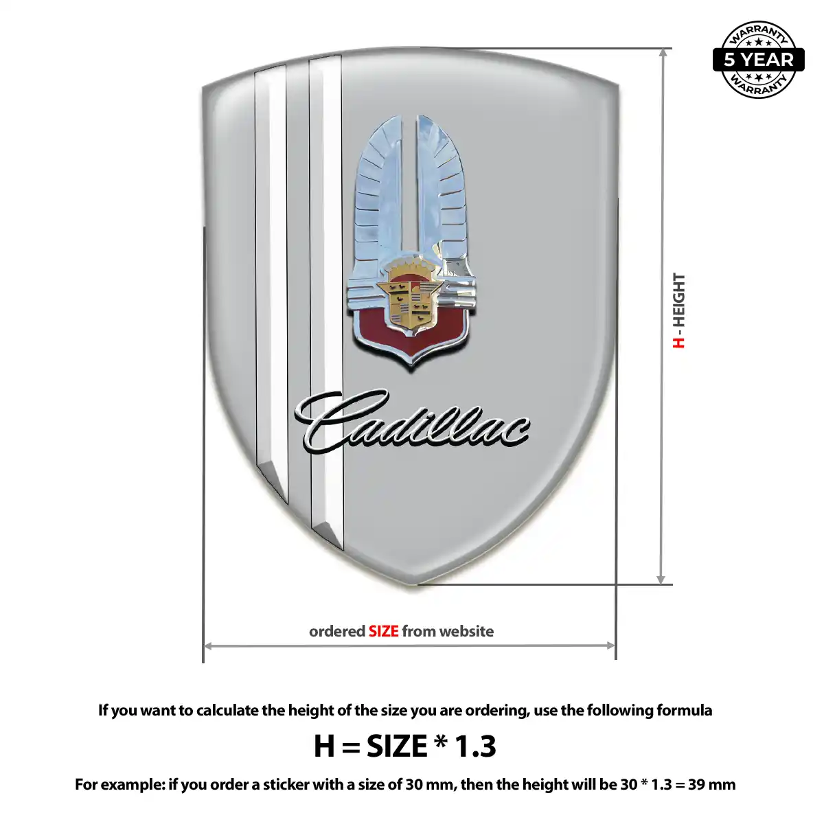 Cadillac Vehicle Logo Sticker Noble Edition