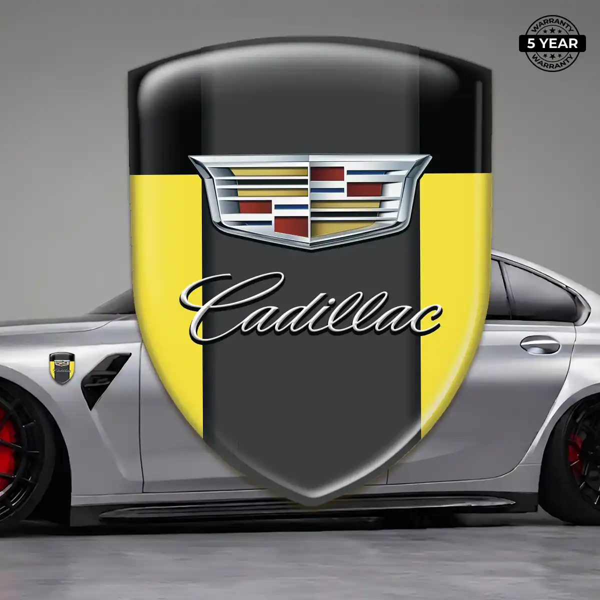 Cadillac Vehicle Logo Sticker Premium Dome