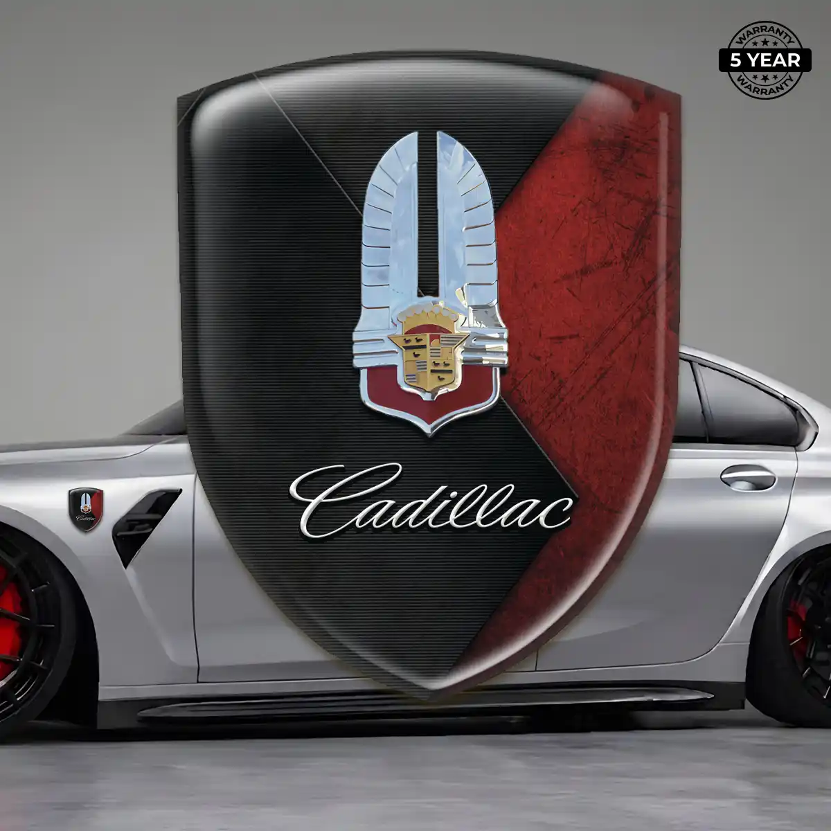 Cadillac Vehicle Logo Sticker Resin Luxe