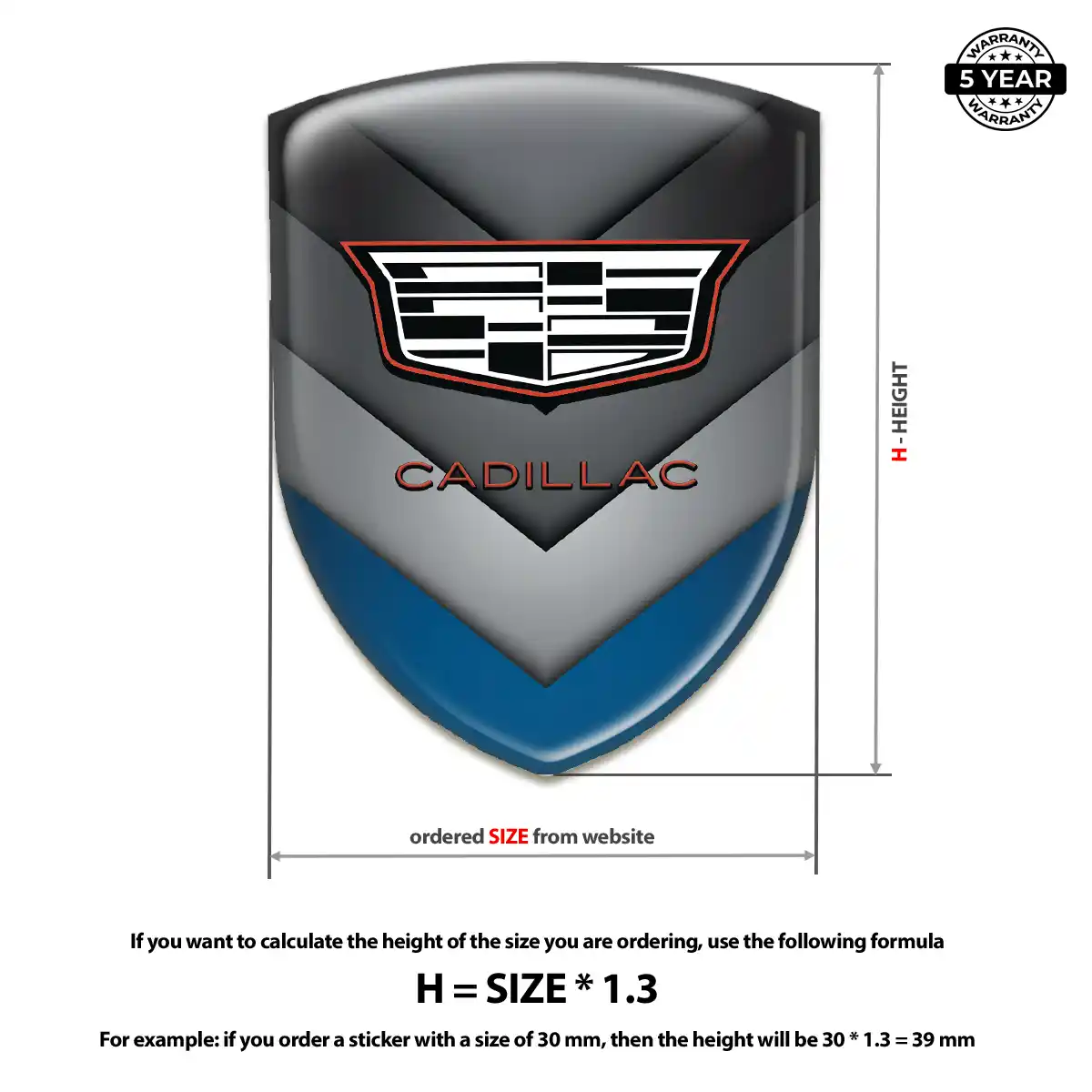 Cadillac Vehicle Logo Sticker Signature Edition