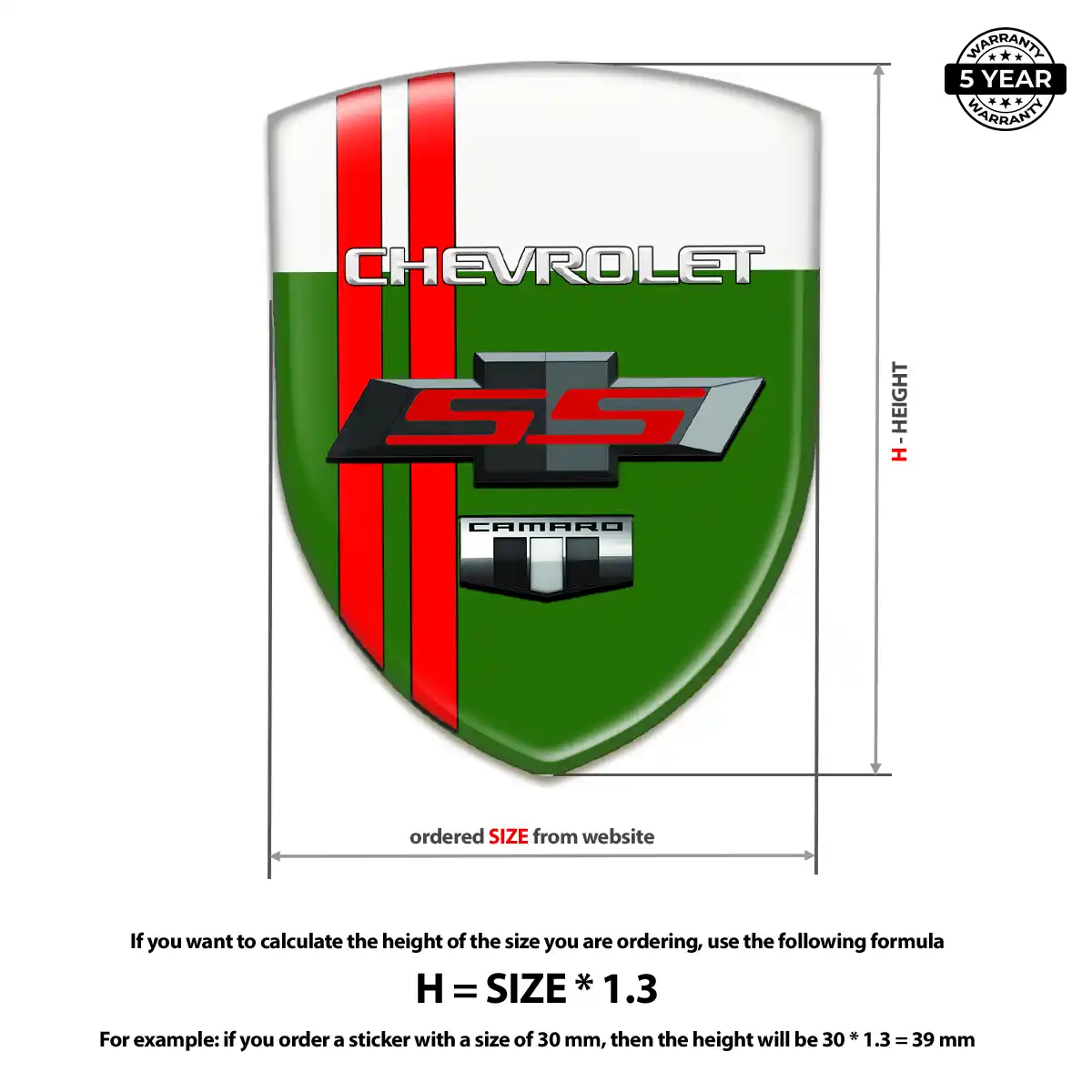 Chevrolet 3D Badge Sticker Prime Quality