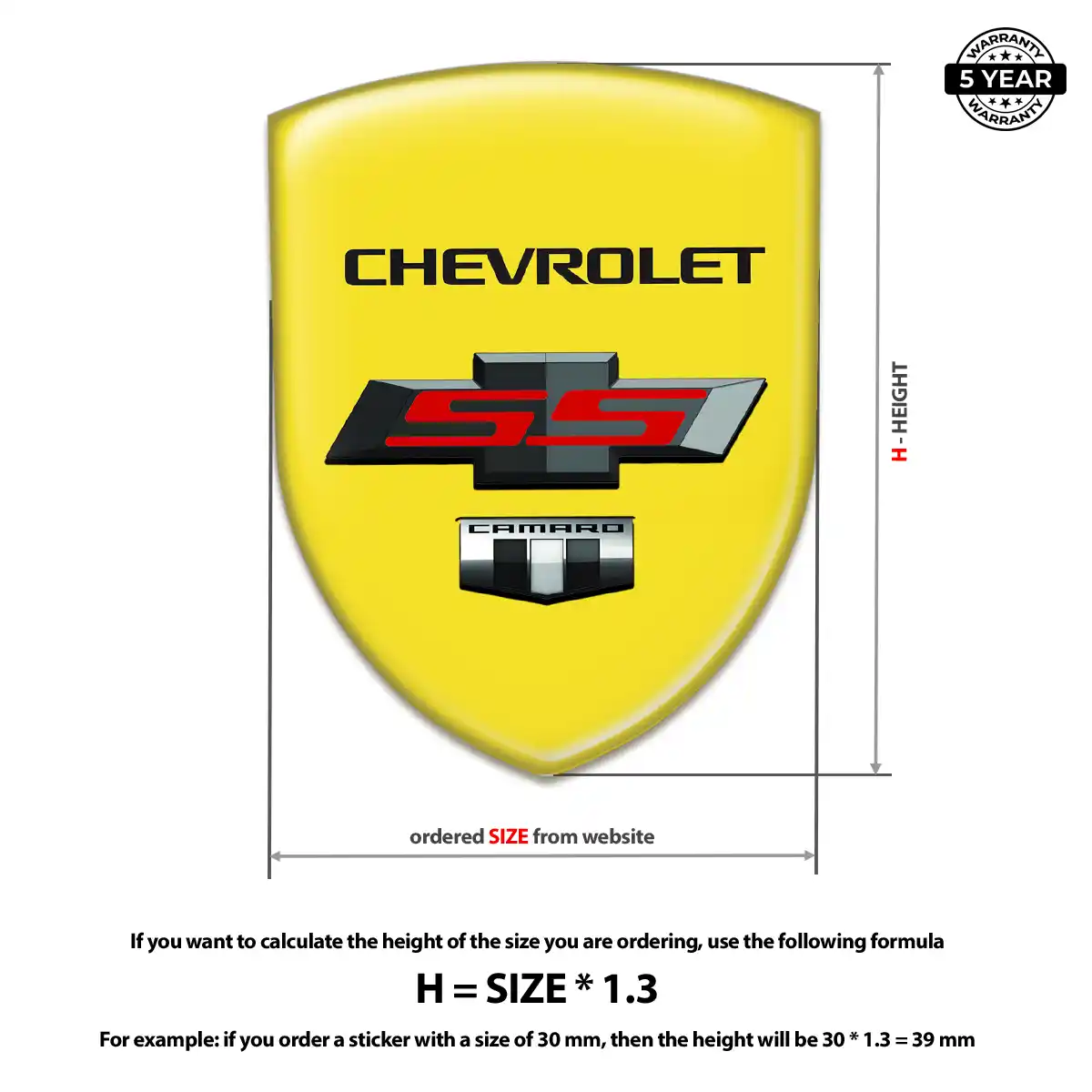 Chevrolet 3D Badge Sticker Signature Grade