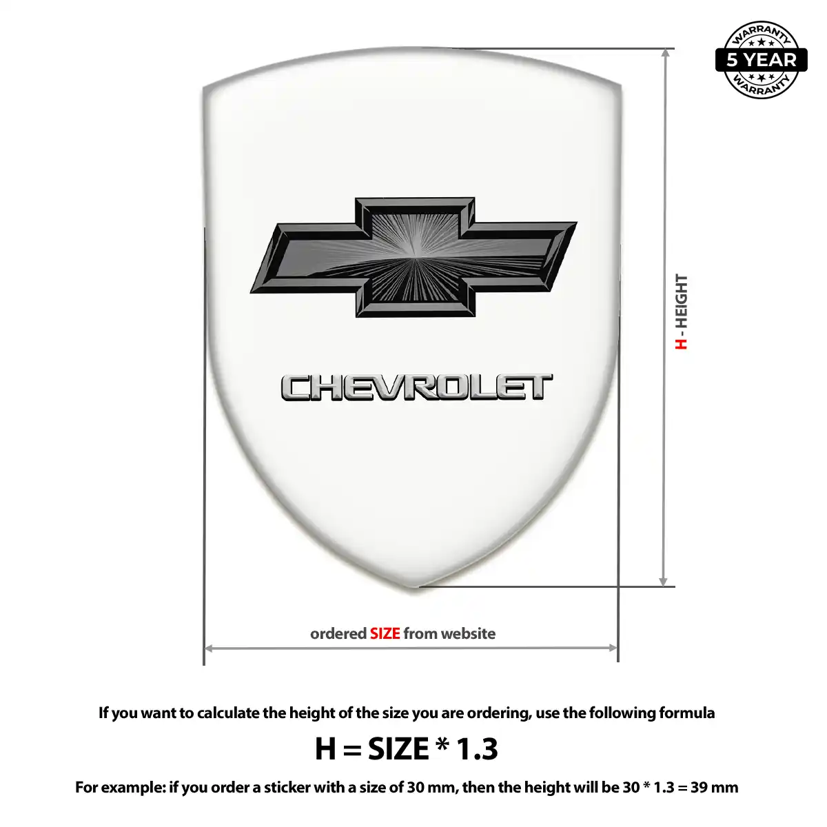 Chevrolet 3D Badge Sticker Sleek Style