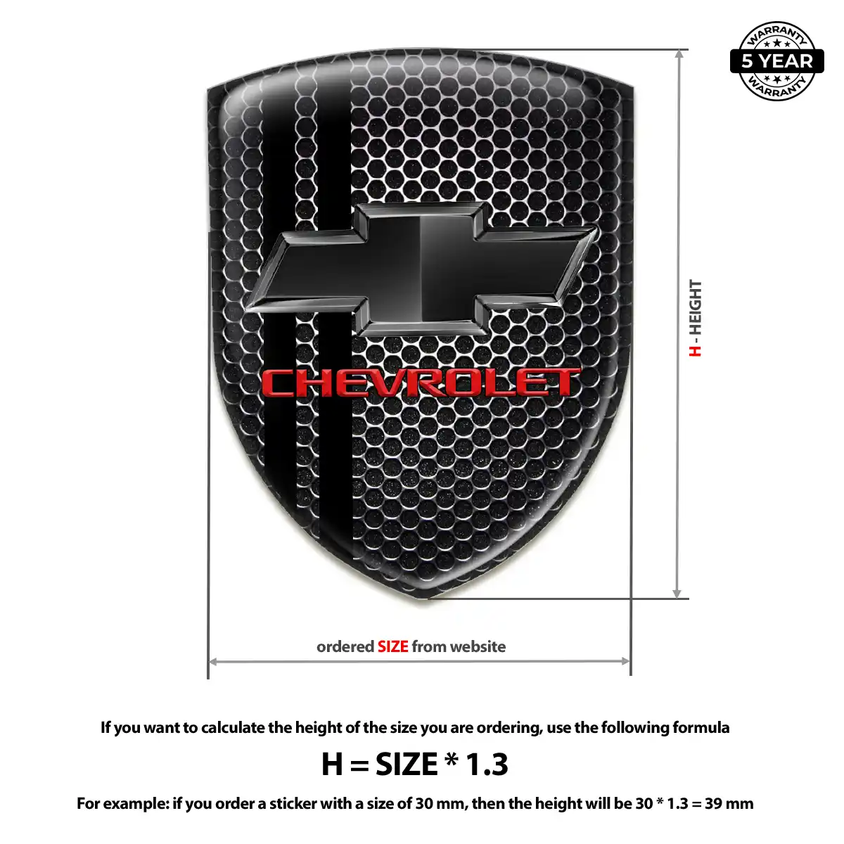 Chevrolet 3D Emblem Sticker Prime Quality