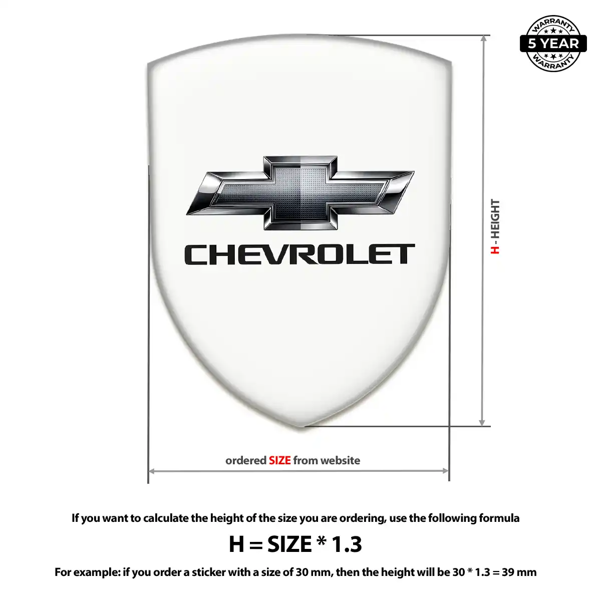 Chevrolet 3D Emblem Sticker Refined Design
