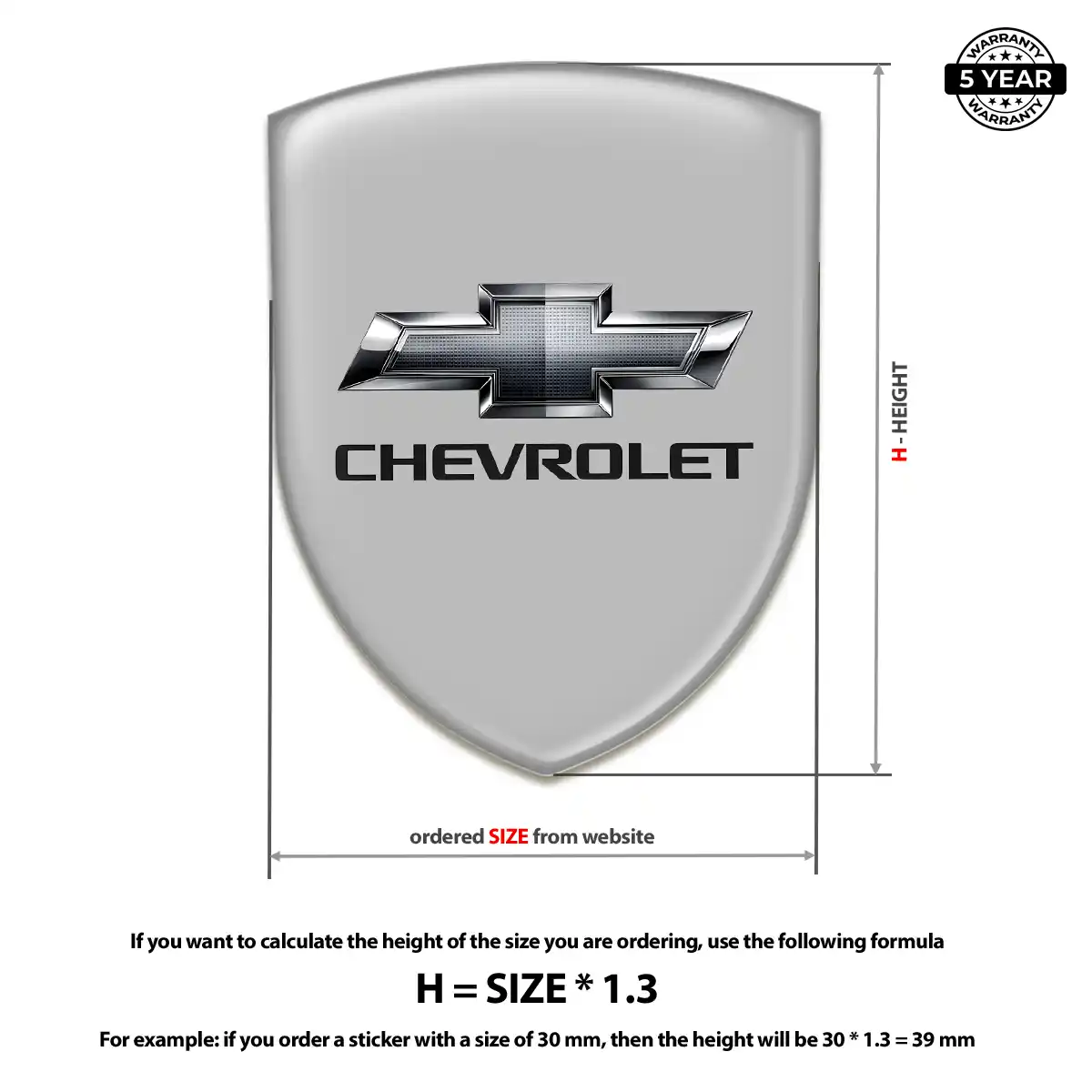 Chevrolet 3D Emblem Sticker Sleek Style
