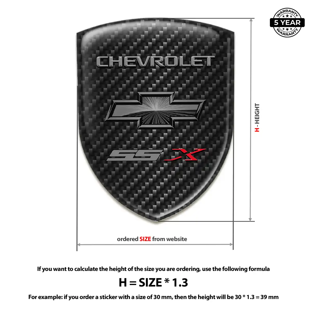 Chevrolet 3D Logo Sticker Prime Quality