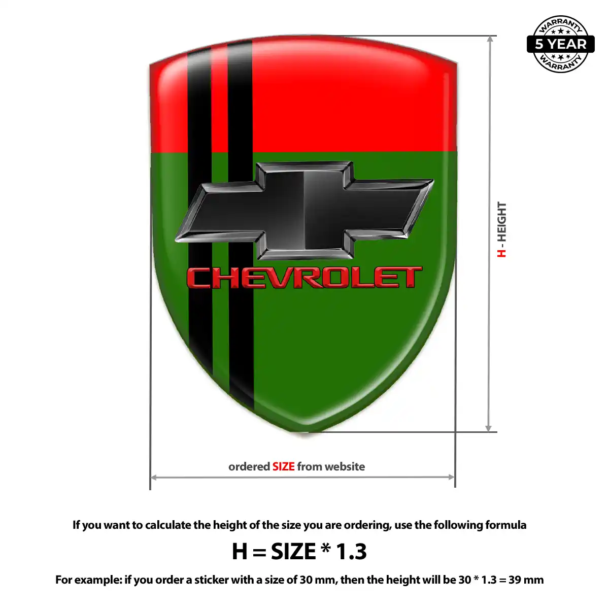 Chevrolet 3D Logo Sticker Refined Design