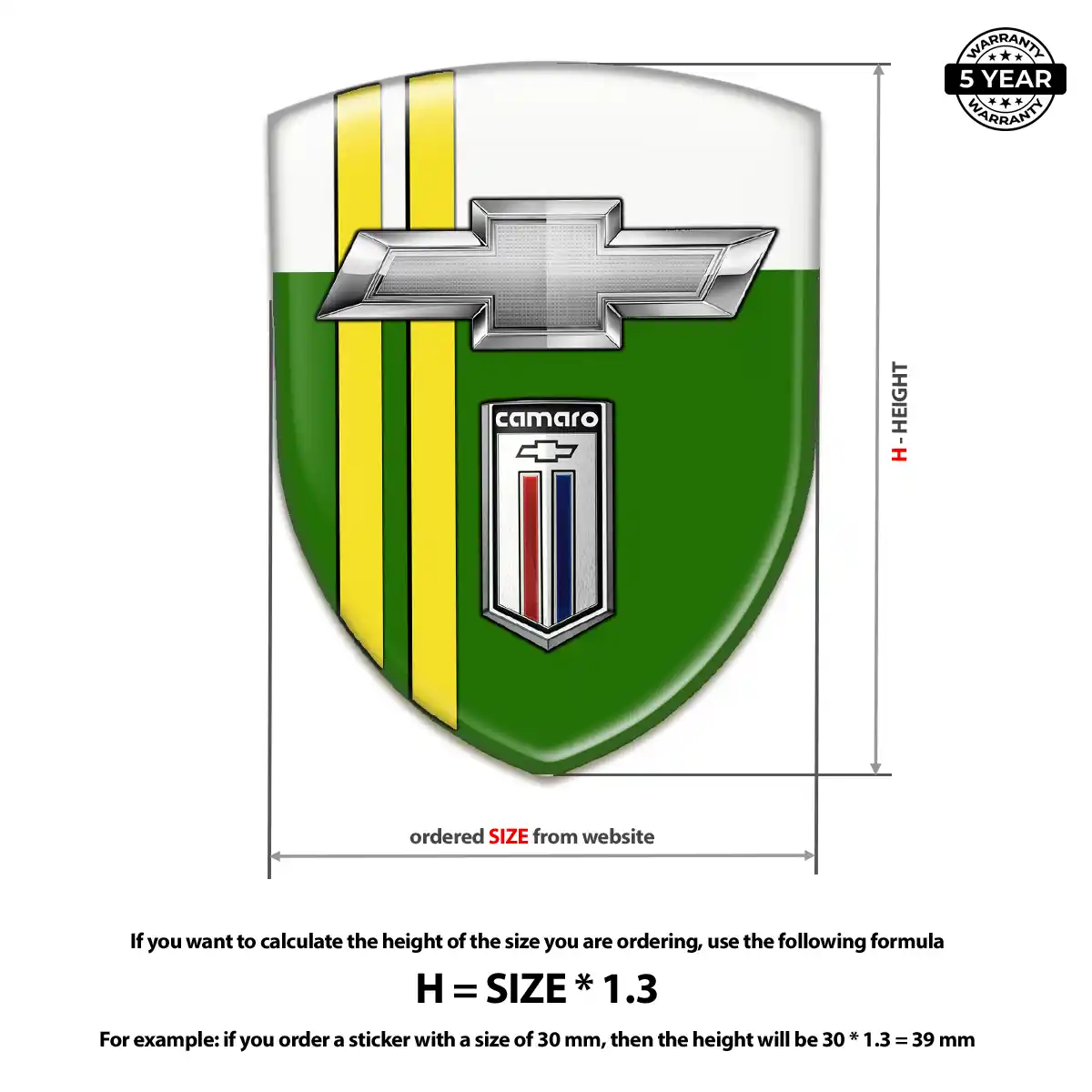 Chevrolet 3D Logo Sticker Sleek Style