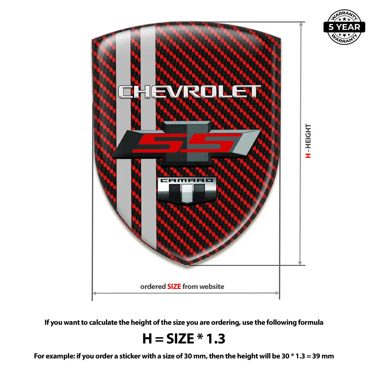 Chevrolet 3D Logo Sticker Superior Craft