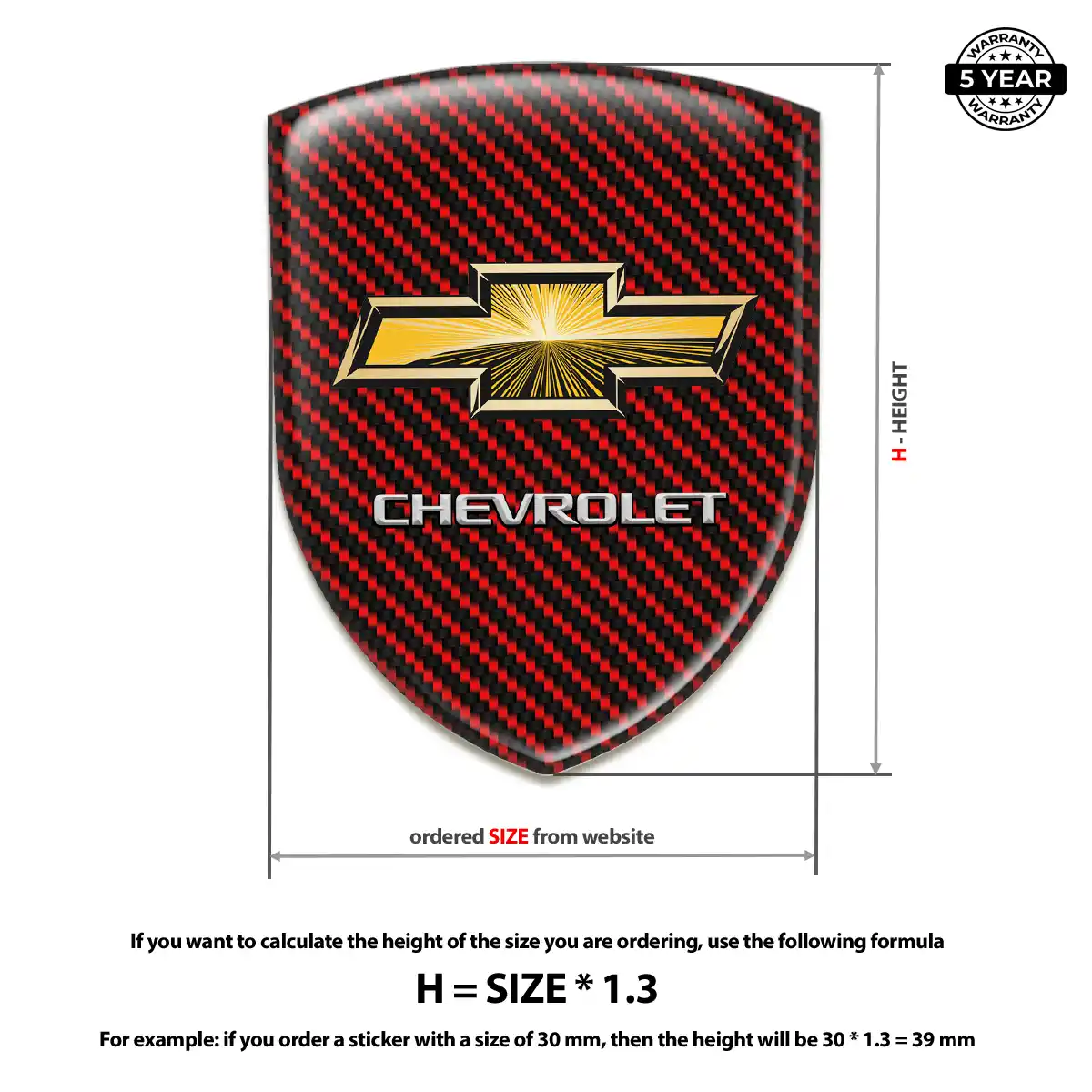 Chevrolet Automotive Emblem Sticker Prime Quality