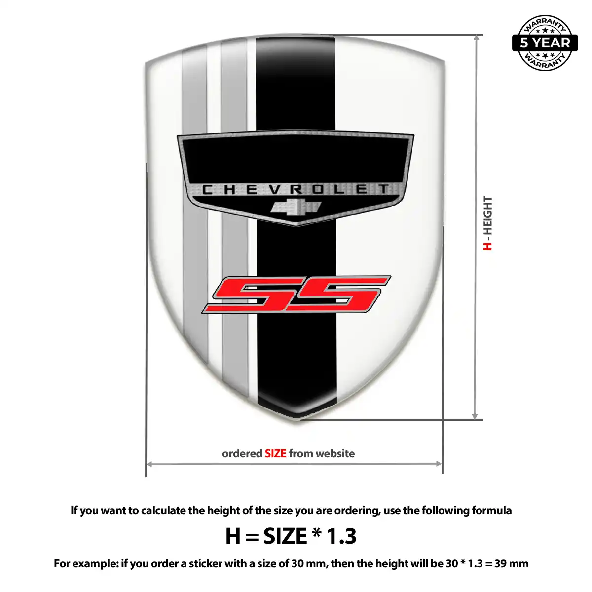 Chevrolet Automotive Emblem Sticker Refined Design