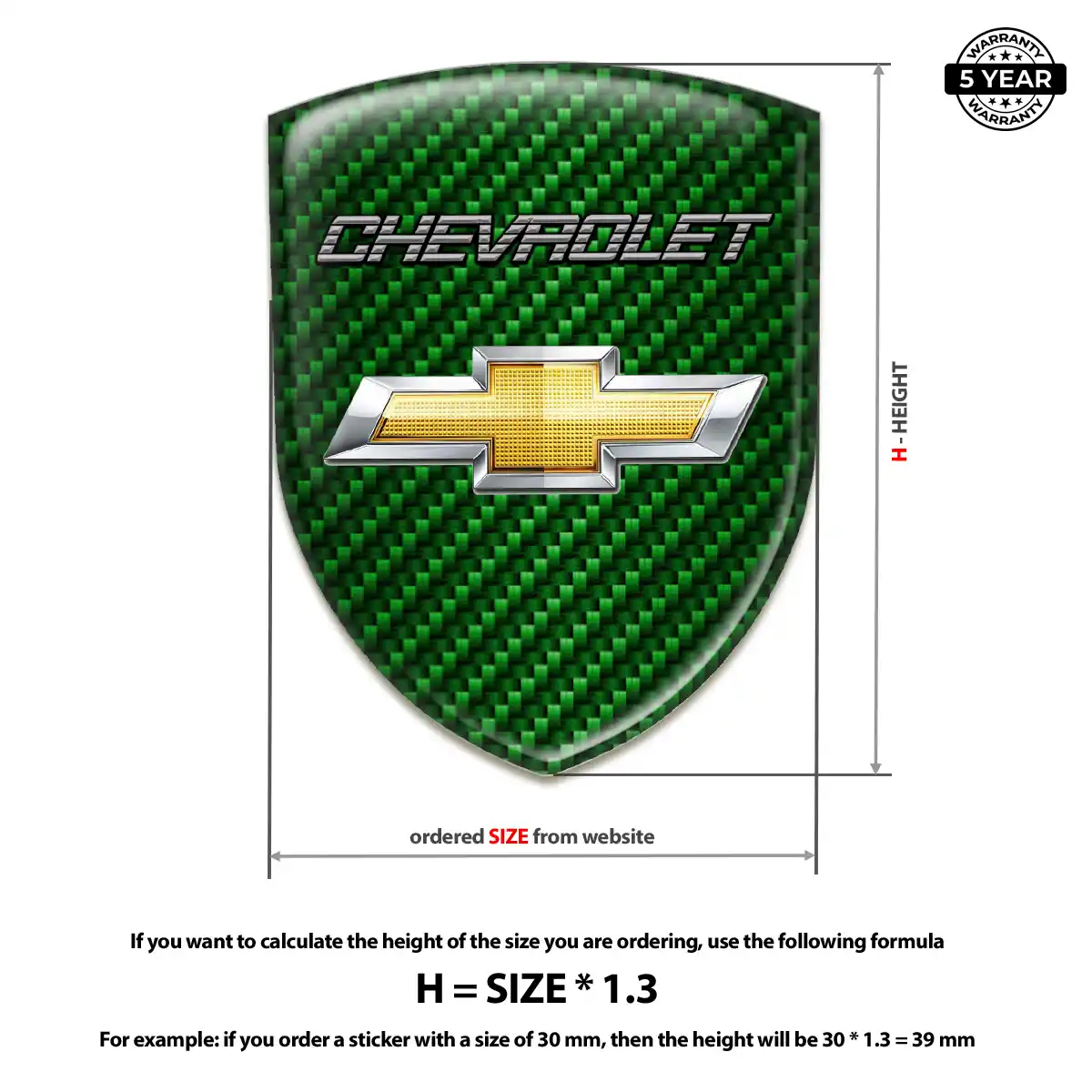Chevrolet Automotive Emblem Sticker Sleek Style