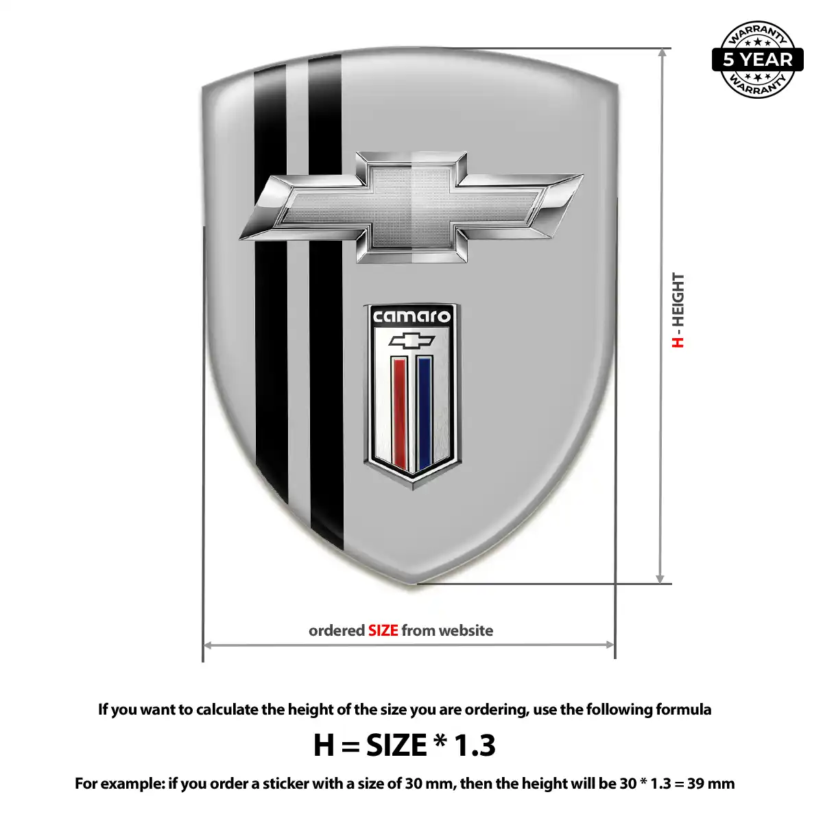 Chevrolet Automotive Logo Sticker Prestige Line